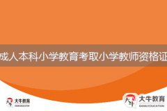 成人本科小學(xué)教育可以考取小學(xué)教師資格證嗎