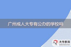 廣州成人大專有公辦的學(xué)校嗎