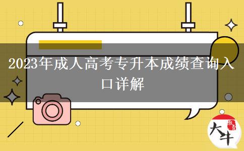 2023年成人高考專升本成績(jī)查詢?nèi)肟谠斀? title=