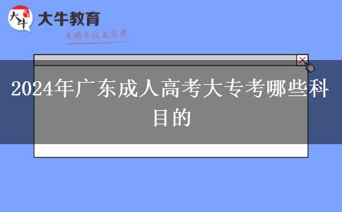 2024年廣東成人高考大專(zhuān)考哪些科目的