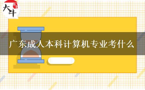 廣東成人本科計算機(jī)專業(yè)考什么