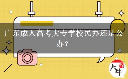 廣東成人高考大專學(xué)校民辦還是公辦？