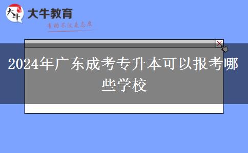 2024年廣東成考專升本可以報(bào)考哪些學(xué)校