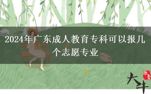 2024年廣東成人教育?？瓶梢詧?bào)幾個(gè)志愿專業(yè)