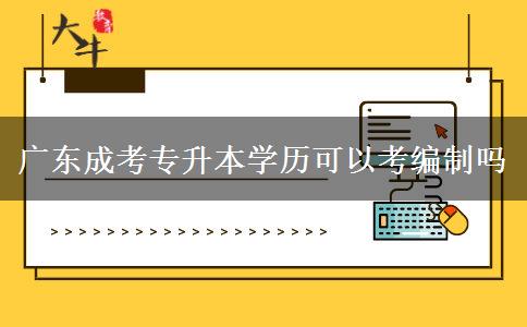 廣東成考專升本學(xué)歷可以考編制嗎