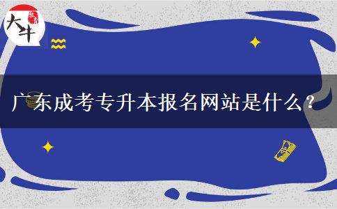 廣東成考專升本報名網(wǎng)站是什么？