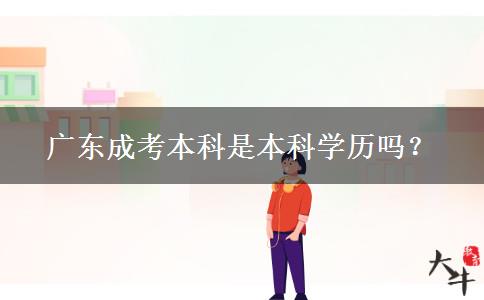 廣東成考本科是本科學(xué)歷嗎？