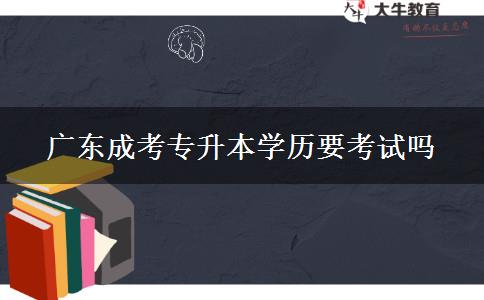 廣東成考專升本學(xué)歷要考試嗎