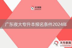 廣東夜大專升本報名條件2024年