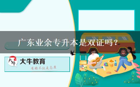 廣東業(yè)余專升本是雙證嗎？