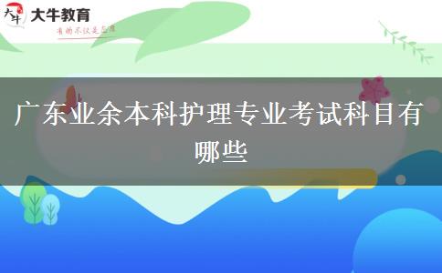 廣東業(yè)余本科護(hù)理專業(yè)考試科目有哪些