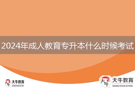 2024年成人教育專升本什么時(shí)候考試