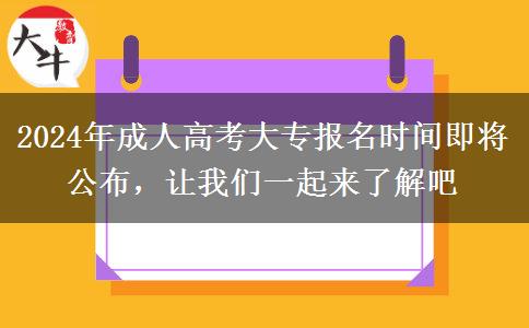 2024年成人高考大專報(bào)名時(shí)間哪天公布啊