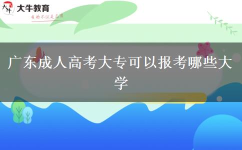 廣東成人高考大?？梢詧?bào)考哪些大學(xué)