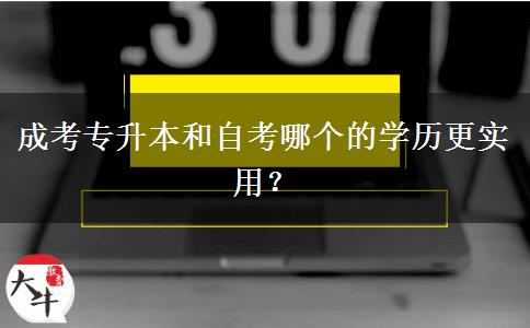 成考專升本和自考哪個的學(xué)歷更實用？