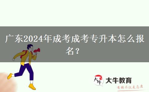 廣東2024年成考成考專升本怎么報名？