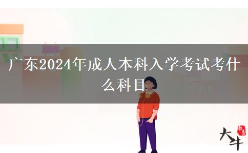 廣東2024年成人本科入學考試考什么科目