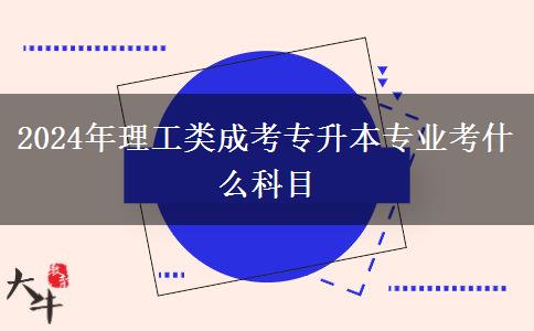 2024年理工類成考專升本專業(yè)考什么科目