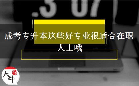 成考專升本這些好專業(yè)很適合在職人士哦