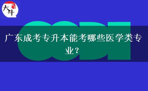 廣東成考專升本能考哪些醫(yī)學類專業(yè)？