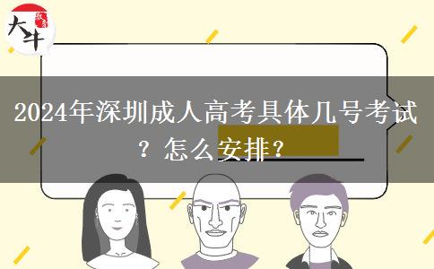 2024年深圳成人高考具體幾號考試？怎么安排？