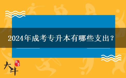 2024年讀成考專升本有哪些支出？