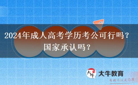 2024年成人高考學(xué)歷考公可行嗎？國(guó)家承認(rèn)嗎？