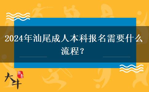 2024年汕尾成人本科報(bào)名需要什么流程？