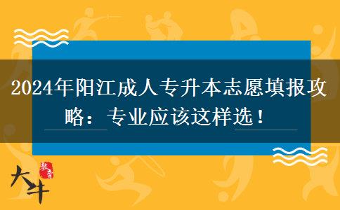 2024年陽(yáng)江成人專升本志愿填報(bào)攻略：專業(yè)應(yīng)該這樣選！