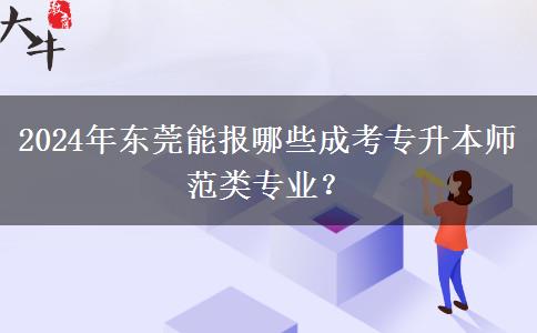 2024年東莞能報(bào)哪些成考專升本師范類專業(yè)？