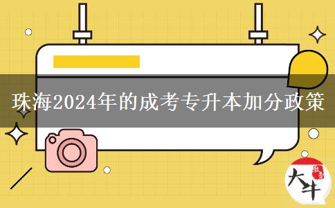 珠海2024年的成考專升本加分政策