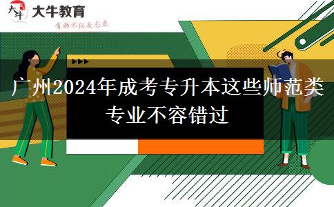 廣州2024年成考專升本這些師范類專業(yè)不容錯(cuò)過