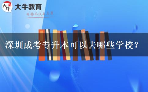 深圳成考專升本可以去哪些學(xué)校？