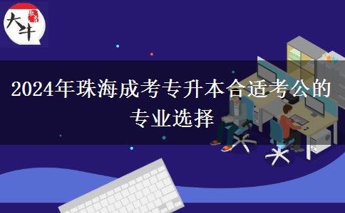 珠海2024年這些成考專升本專業(yè)很適合考公