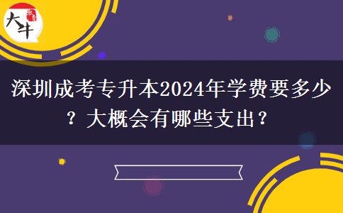 深圳成考專升本2024年學(xué)費(fèi)要多少？大概會(huì)有哪些支出？