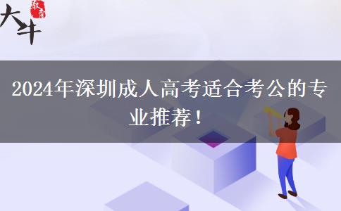 2024年深圳成人高考適合考公的專業(yè)推薦！