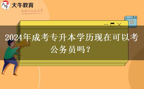 2024年成考專(zhuān)升本學(xué)歷現(xiàn)在可以考公務(wù)員嗎？