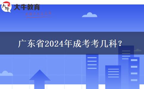 廣東省2024年成考考幾科？