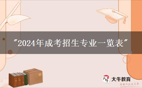 2024年成考招生專業(yè)一覽表