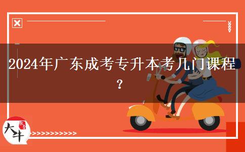 2024年廣東成考專升本考幾門課程？