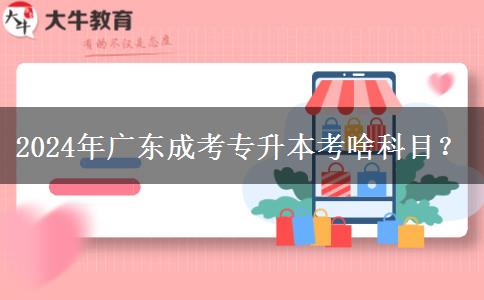 2024年廣東成考專升本考啥科目？