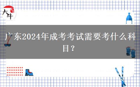 廣東2024年成考考試需要考什么科目？