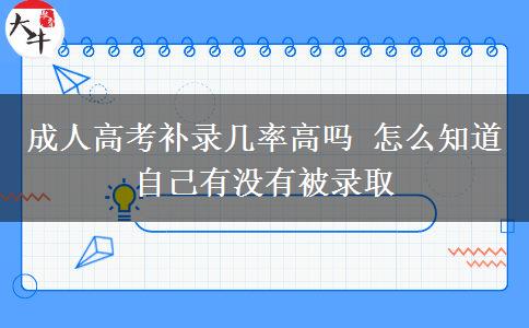 成人高考補錄幾率高嗎 怎么知道自己有沒有被錄取