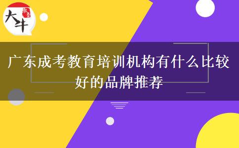 廣東成考教育培訓(xùn)機(jī)構(gòu)有什么比較好的品牌推薦