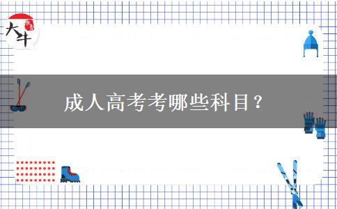 成人高考考哪些科目？