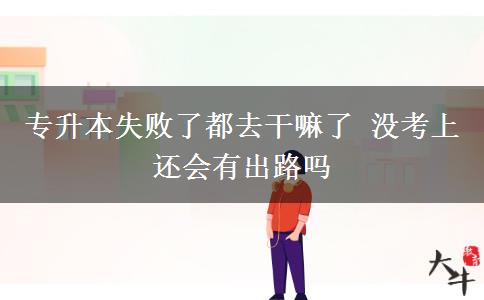 專升本失敗了都去干嘛了 沒(méi)考上還會(huì)有出路嗎