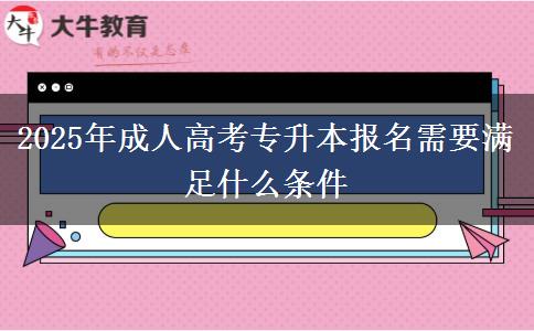 2025年成人高考專升本報(bào)名需要滿足什么條件