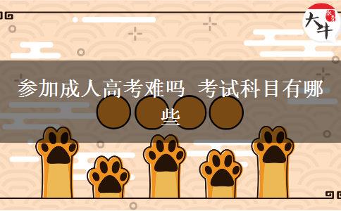 參加成人高考難嗎 考試科目有哪些