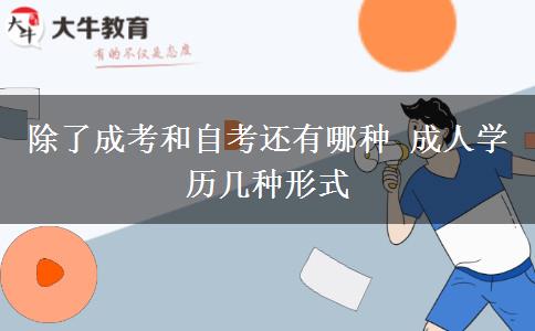 除了成考和自考還有哪種 成人學(xué)歷幾種形式
