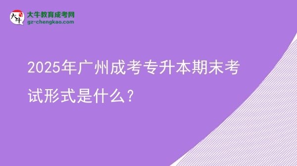 2025年廣州成考專升本期末考試形式是什么？圖片